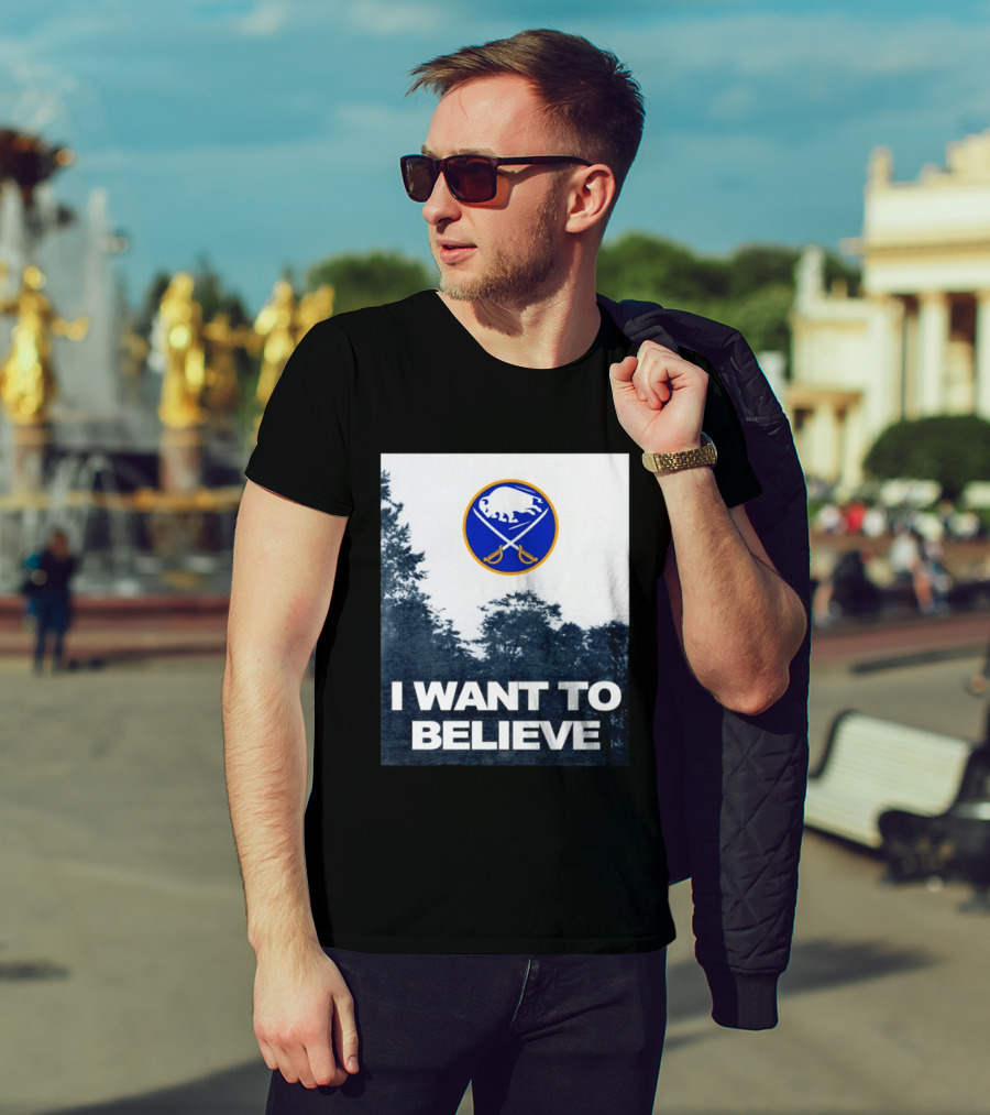 Buffalo Sabres I Want To Believe UFO Hockey T-Shirt