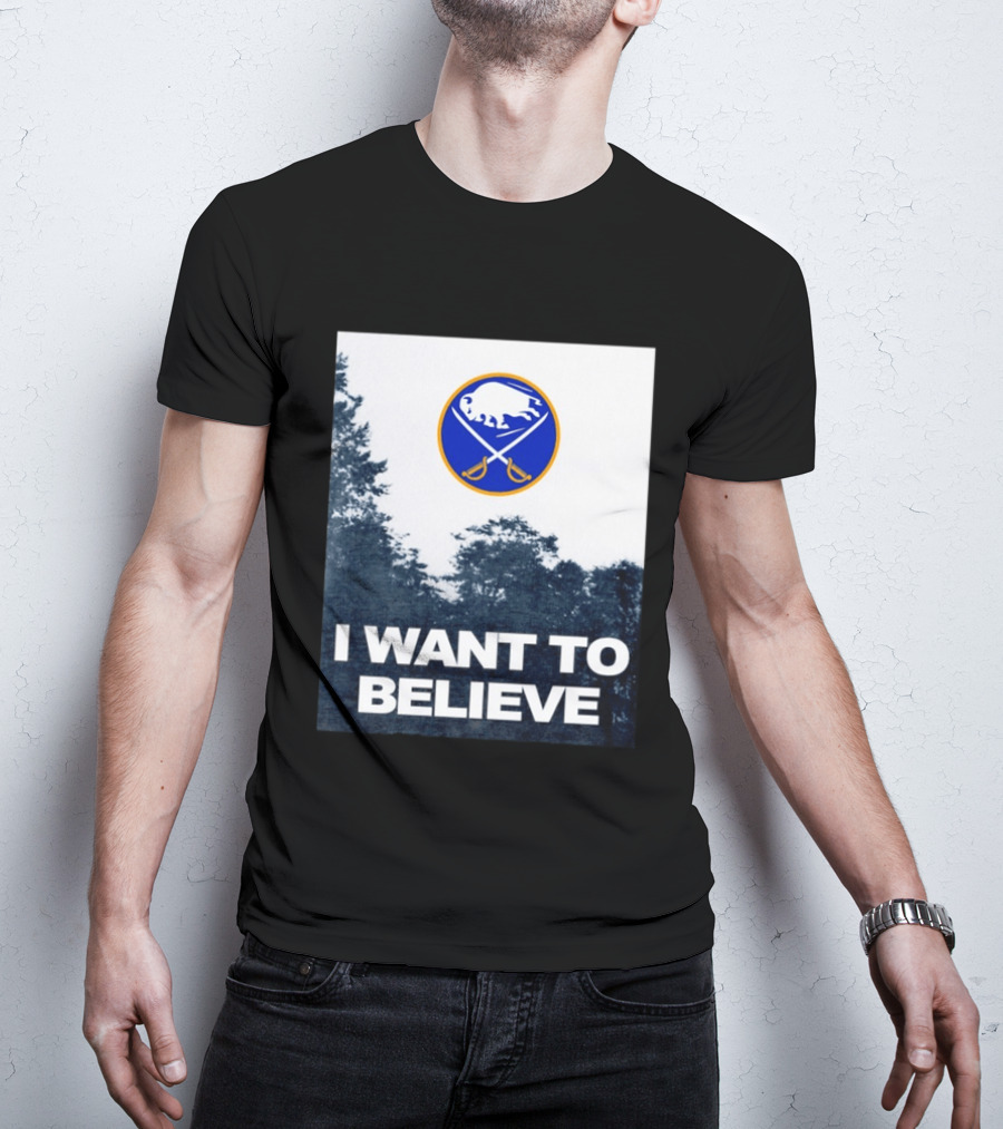Buffalo Sabres I Want To Believe UFO Hockey T-Shirt