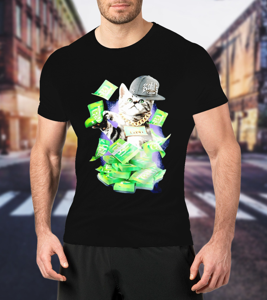 Cats Love Kohl's Cash KC Cap And Gold Chain T-Shirt