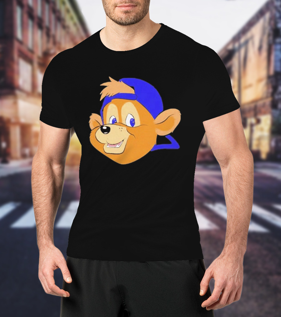 Chicago Cubs Clark Mascot Face Blue Cap T-Shirt