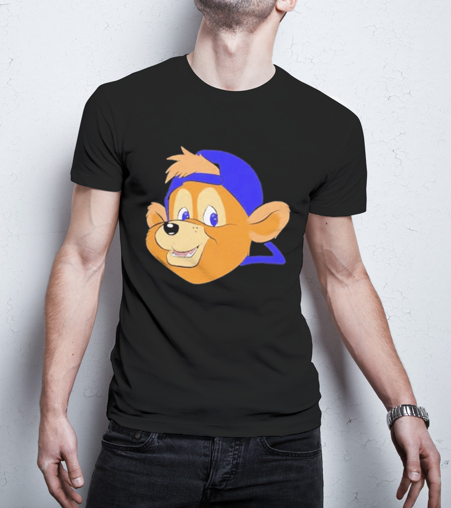 Chicago Cubs Clark Mascot Face Blue Cap T-Shirt