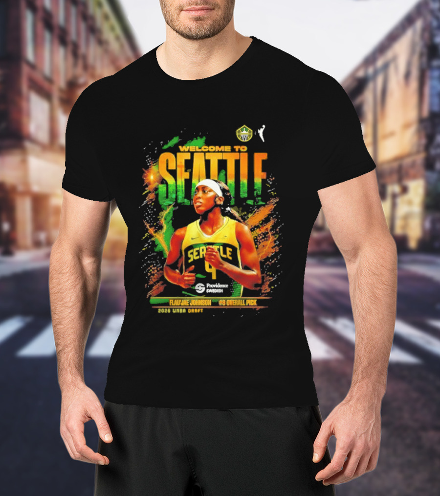 Welcome To Seattle Flau'jae Johnson WNBA Seattle Storm Rookie Season 2023 T-Shirt