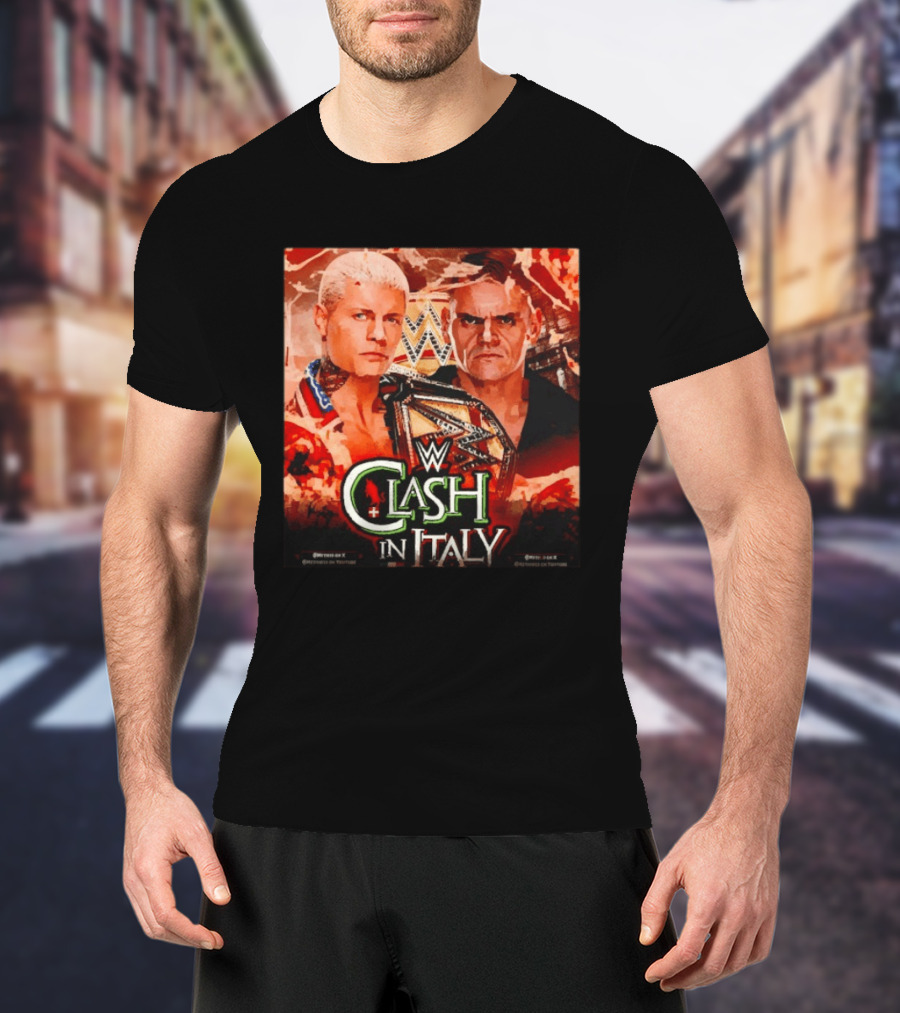 WWE Clash In Italy Cody Rhodes Vs Gunther May 31 Event T-Shirt