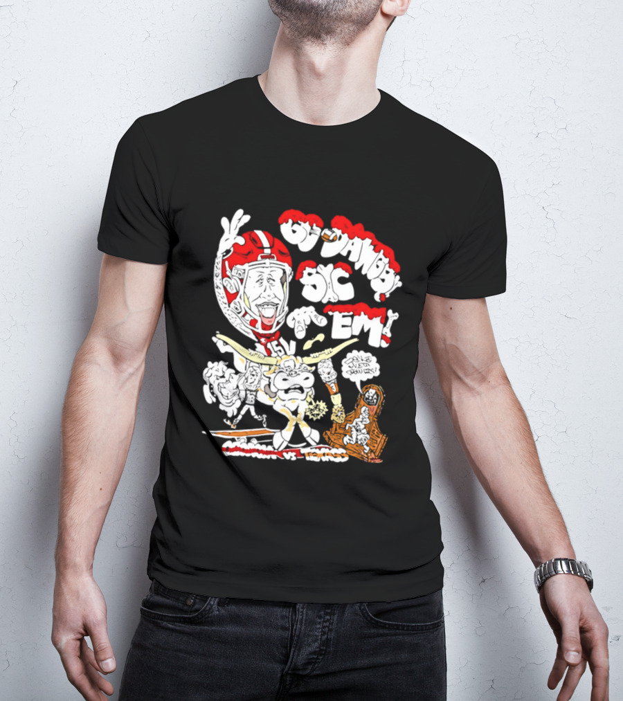 Go Dawgs Sic Em 2025 Georgia Vs Texas Football Rivalry Game T-Shirt