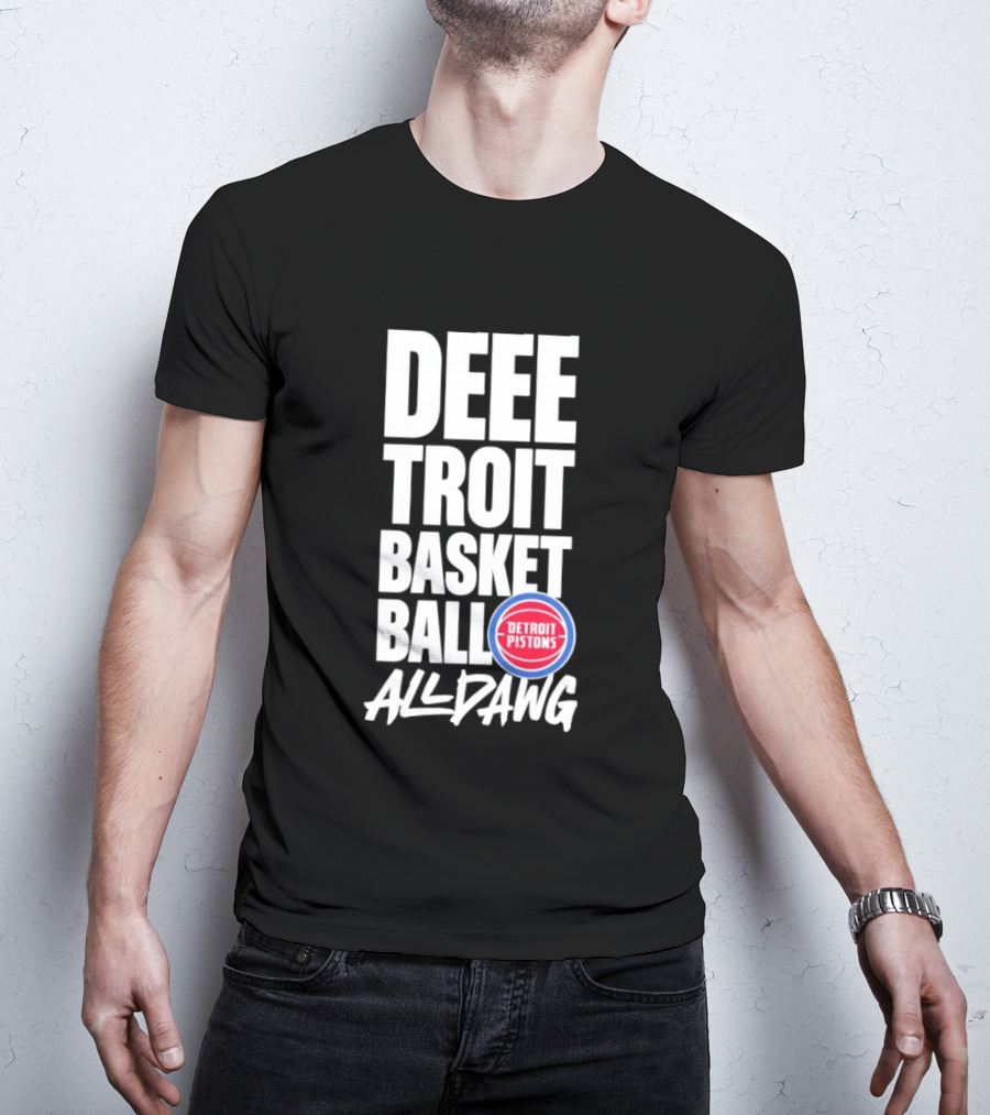 Detroit Pistons Deeetroit Basketball All Dawg T-Shirt