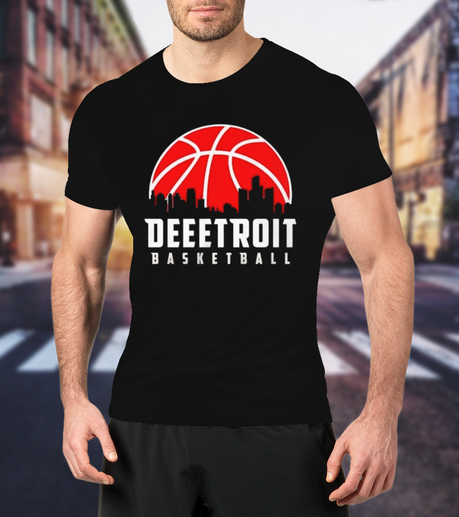 Deetroit Basketball Skyline Drip 2026 T-Shirt