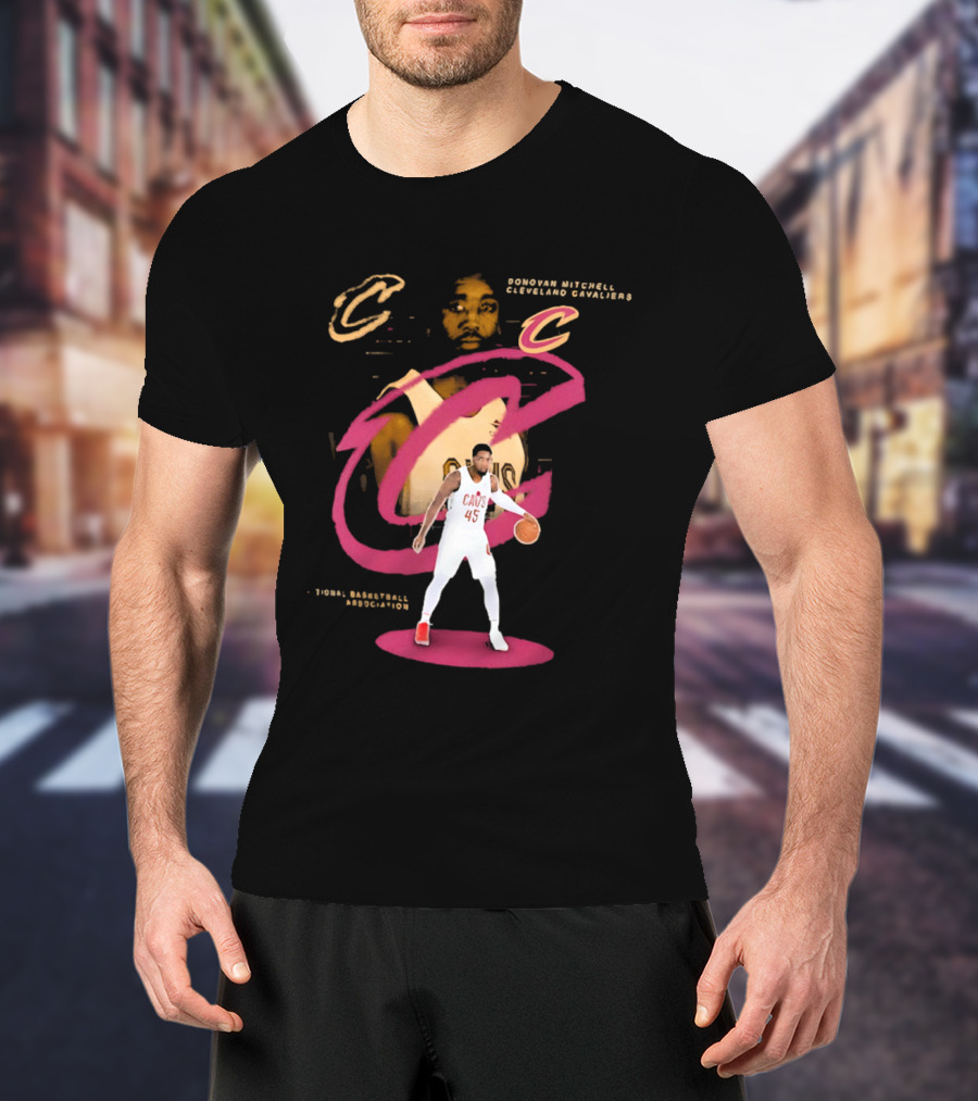 Donovan Mitchell Cleveland Cavaliers Basketball C Legacy 45 T-Shirt