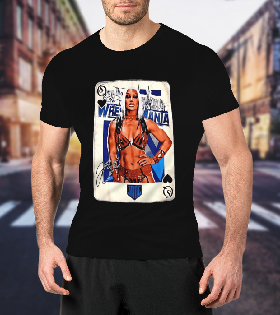 WrestleMania Jade Cargill WWE Playing Card Image T-Shirt
