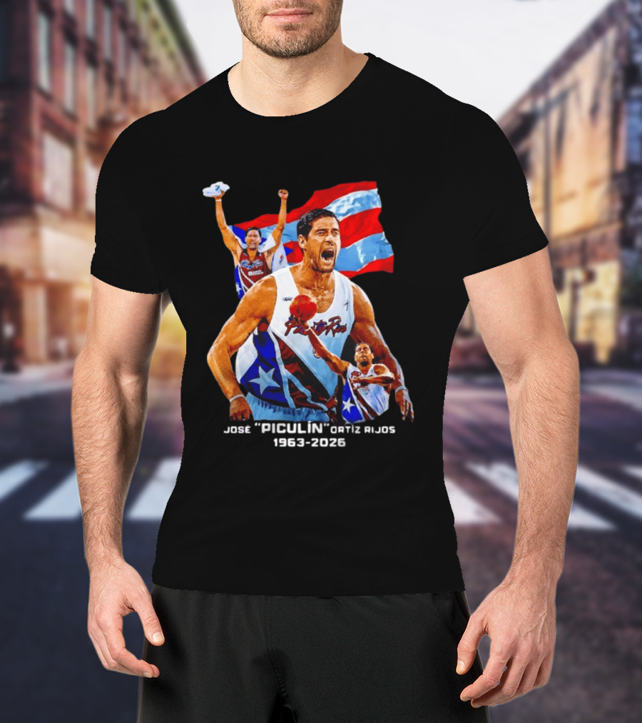 José Piculín Ortiz Rijos Puerto Rico Basketball Legend 1963 2026 T-Shirt