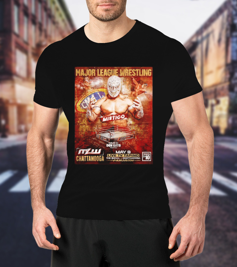 Mistico Major League Wrestling May 9 Live TV Taping The Signal Chattanooga T-Shirt