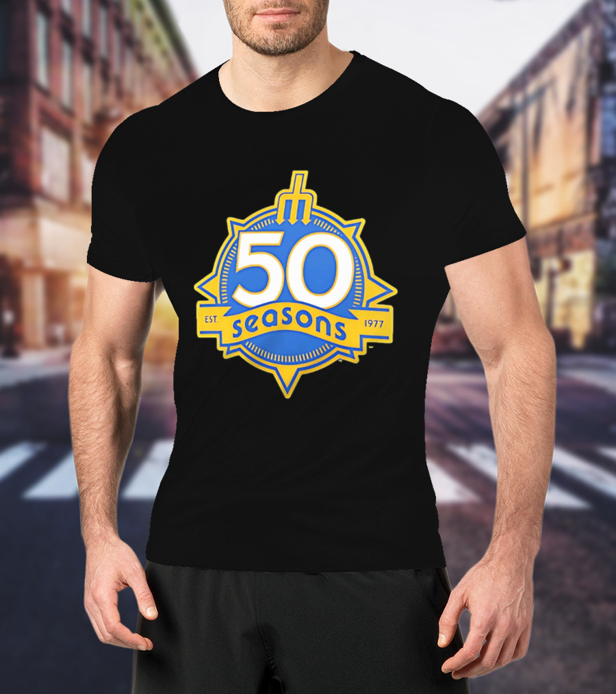 Seattle Mariners 50 Seasons Est. 1977 Baseball Anniversary T-Shirt