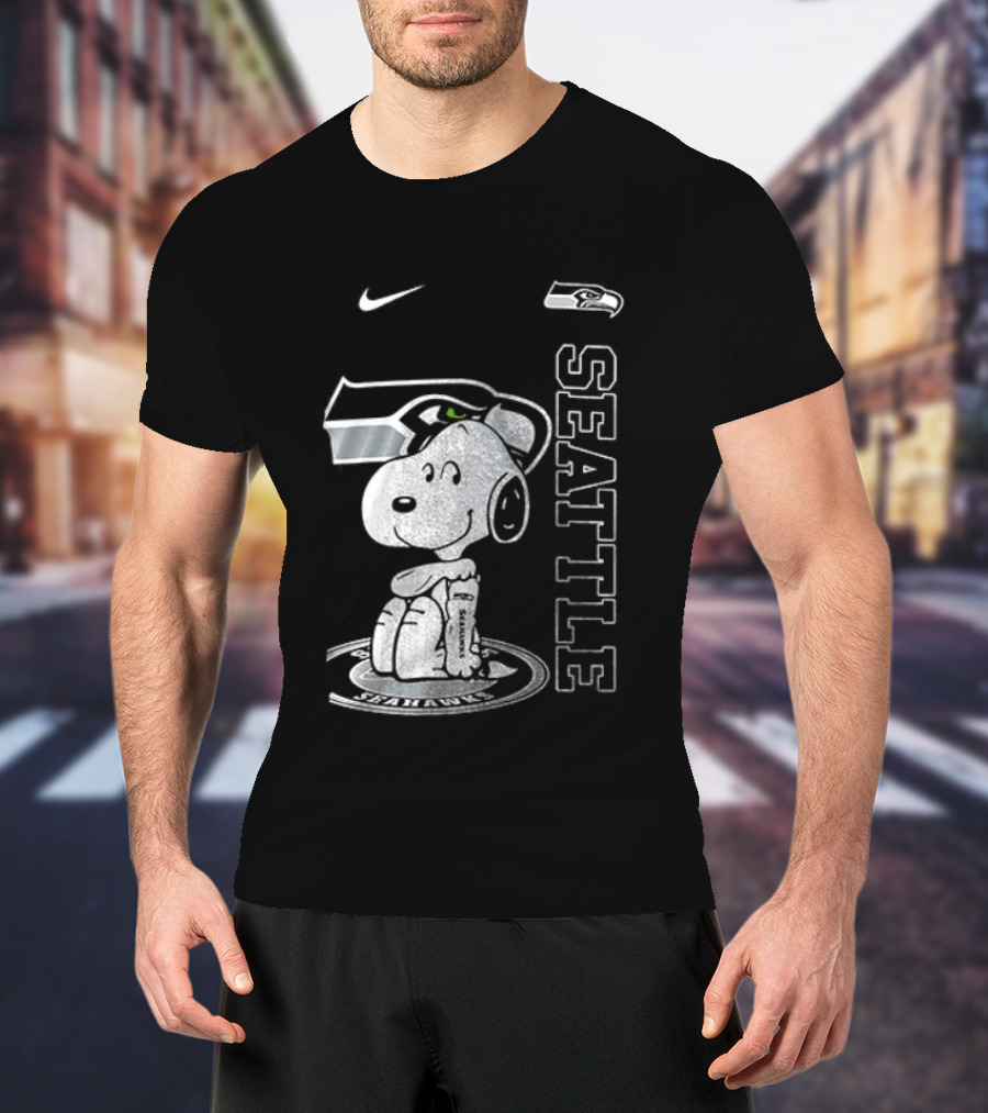 Nike Seattle Seahawks Snoopy Thank You For The Memories T-Shirt