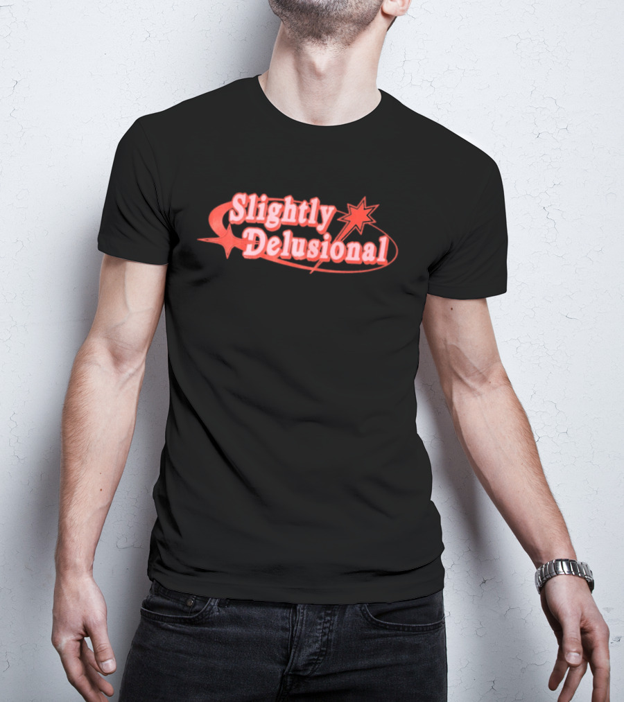 Slightly Delusional Whimsical Star Design With Swirling Orbit T-Shirt