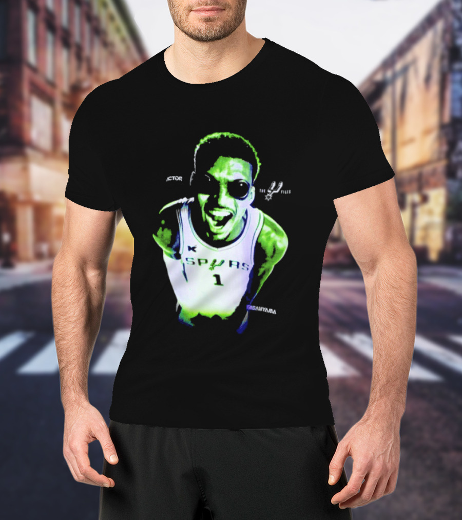 The Alien Victor Wembanyama Spurs X Files Mashup Paranormal Basketball T-Shirt