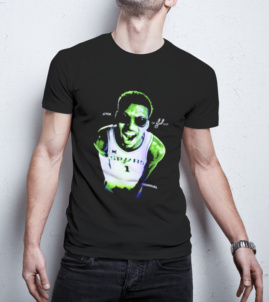 The Alien Victor Wembanyama Spurs X Files Mashup Paranormal Basketball T-Shirt