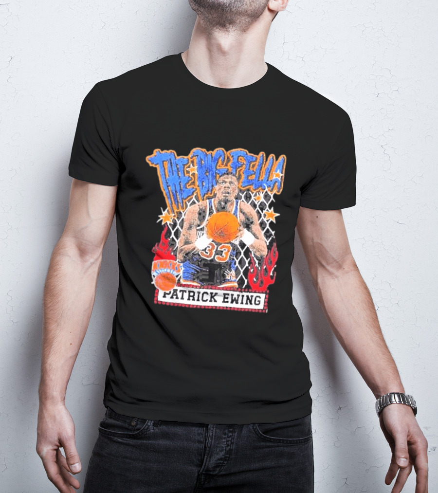The Big Fella Patrick Ewing 33 New York Knicks Basketball Legend T-Shirt