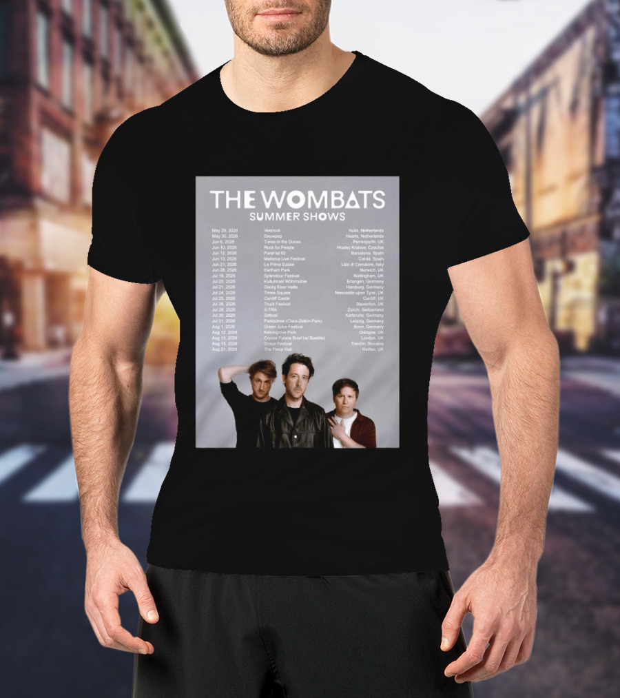 The Wombats Summer Shows 2026 Tour Dates And Locations T-Shirt