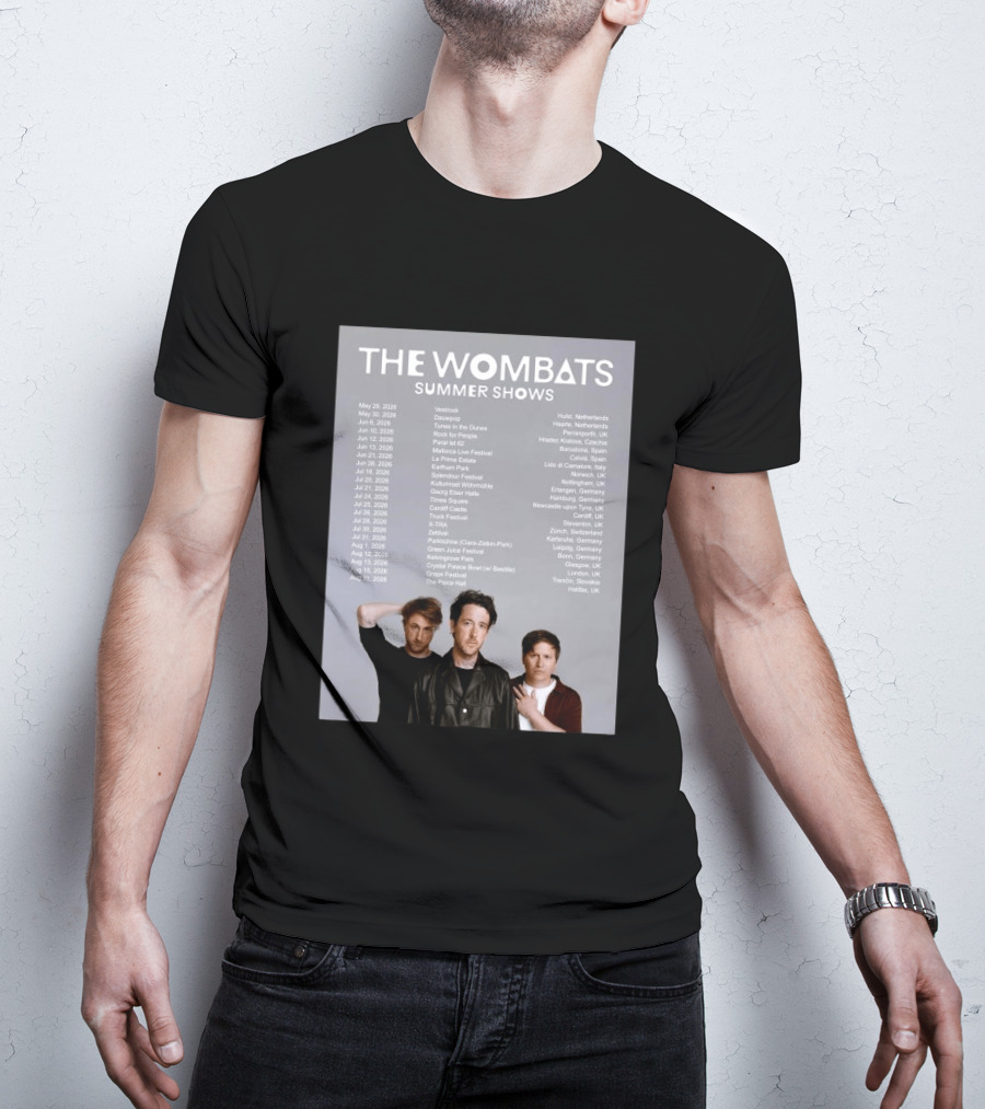 The Wombats Summer Shows 2026 Tour Dates And Locations T-Shirt