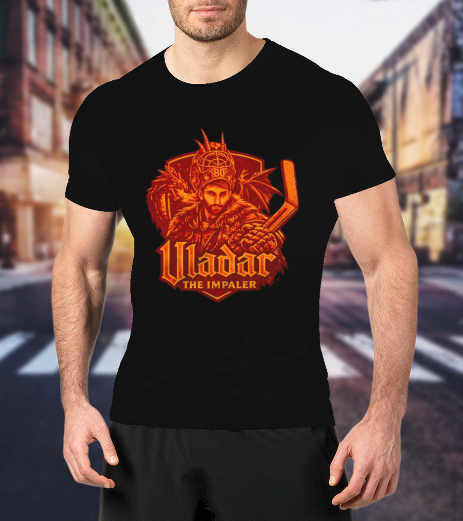 Vladar The Impaler Dan Vladar Hockey Goalie Dragon Warrior T-Shirt