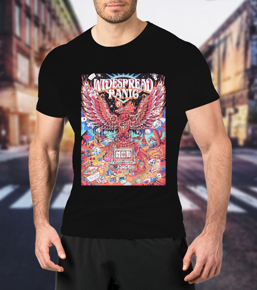 Widespread Panic Las Vegas 2026 Concert With Casino And Phoenix T-Shirt