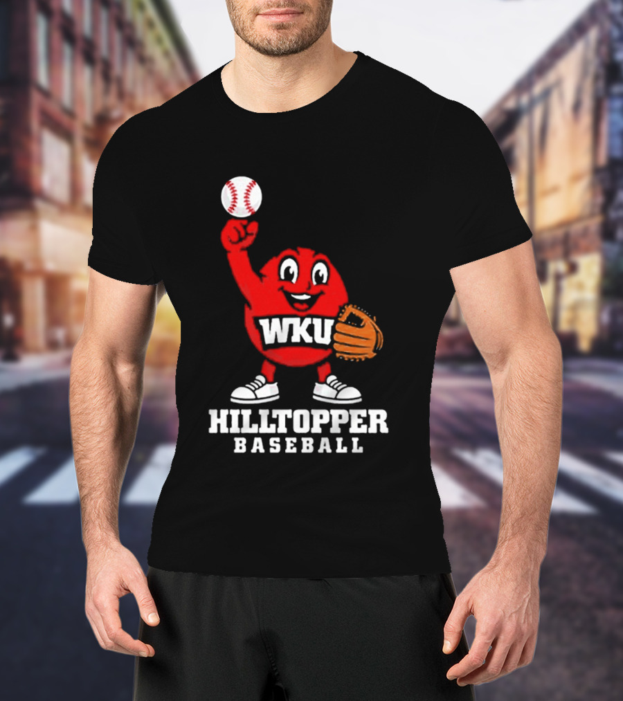 WKU Hilltopper Baseball Mascot With Glove And Ball T-Shirt