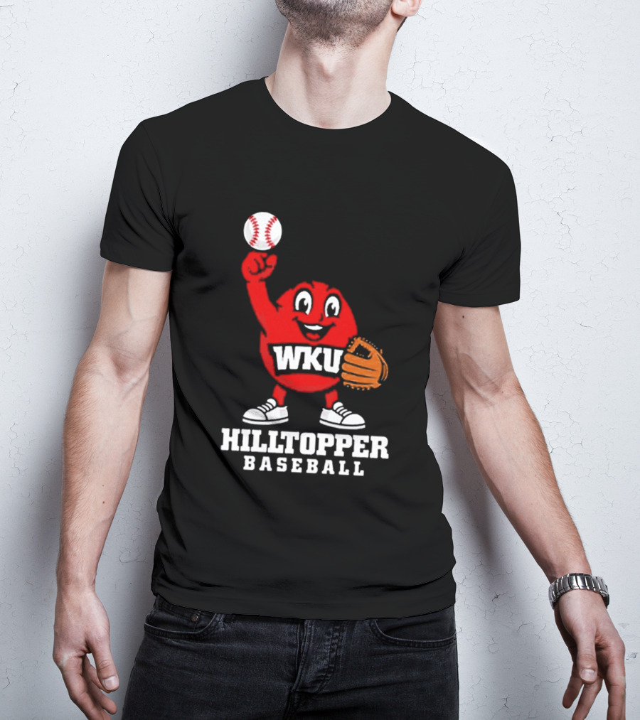 WKU Hilltopper Baseball Mascot With Glove And Ball T-Shirt