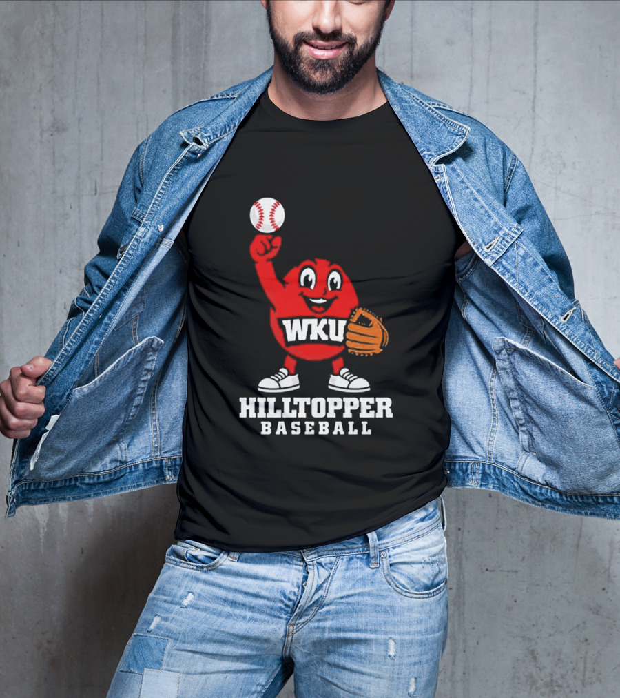 WKU Hilltopper Baseball Mascot With Glove And Ball T-Shirt
