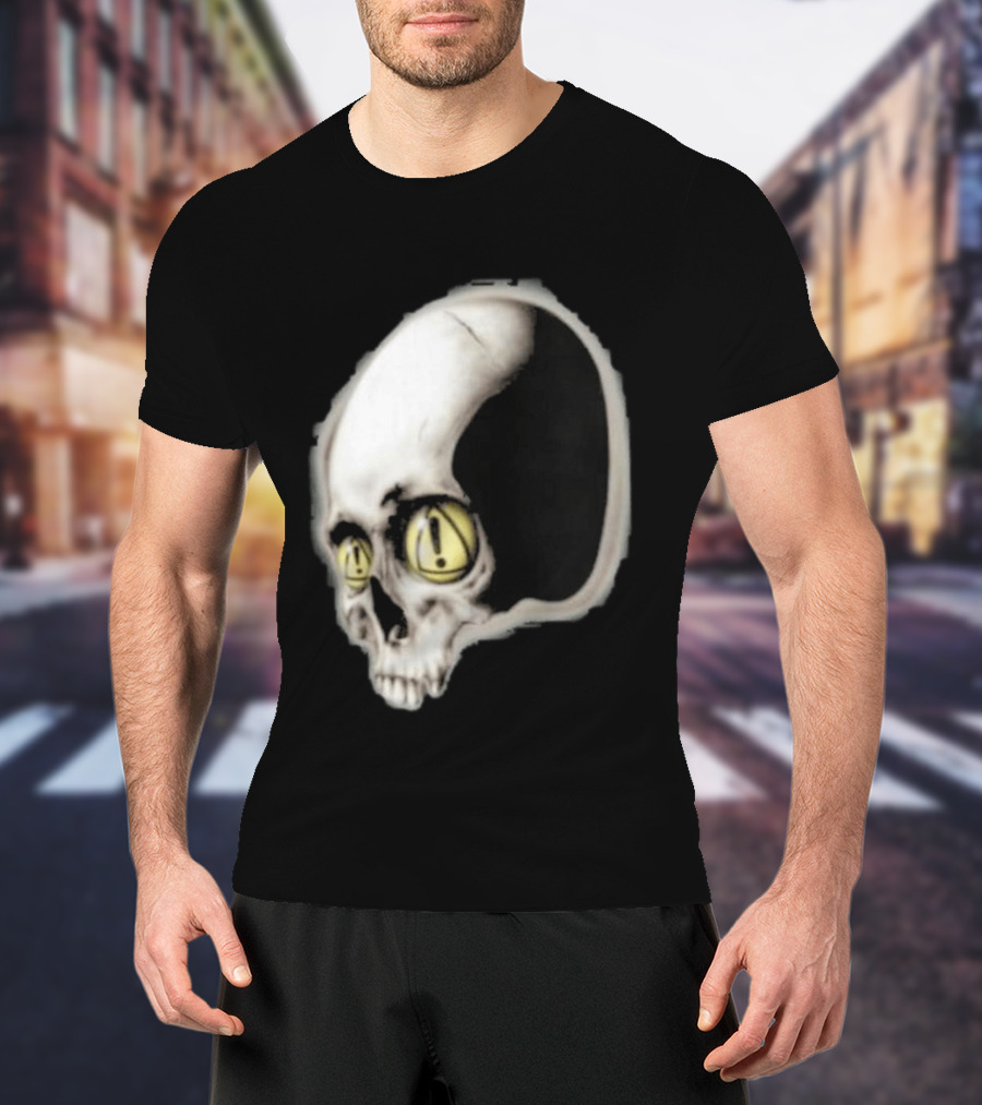 Yeat Dangerous Summer Skull Graphic With Distorted 3D Effect T-Shirt