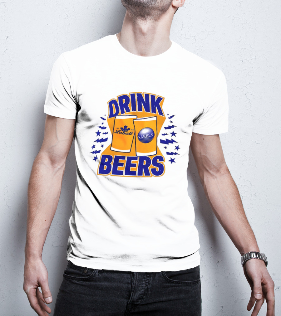Buffalo Sabres Labatt Drink Beers Electric Stars T-Shirt