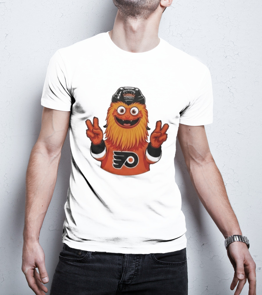 Philadelphia Flyers Gritty Peace Victory Hockey Fan Favorite T-Shirt