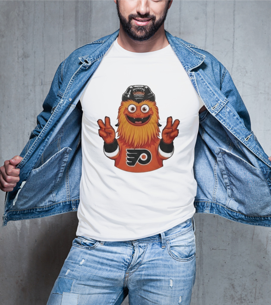 Philadelphia Flyers Gritty Peace Victory Hockey Fan Favorite T-Shirt