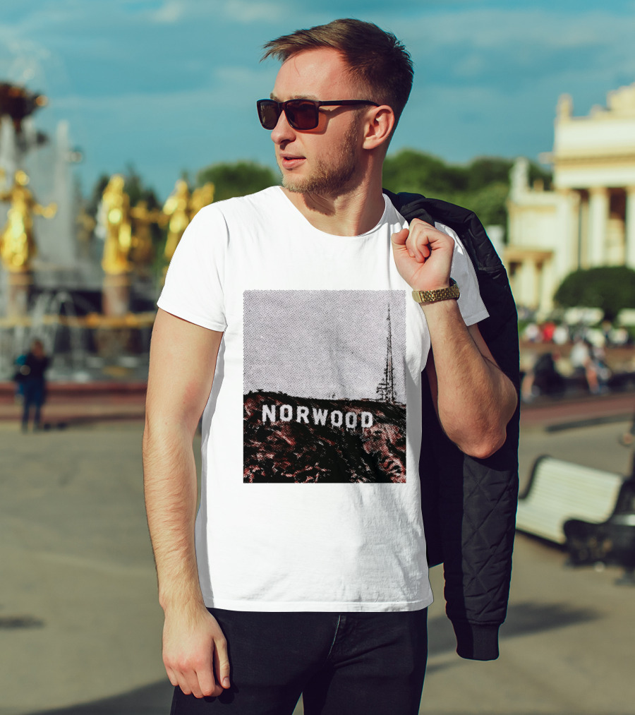 Norwood Hills Sign Parody Hollywood Hills T-Shirt