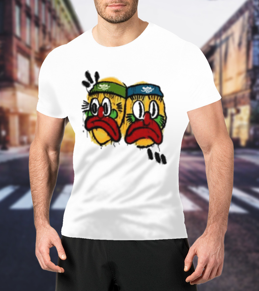 Rolling Loud RL X RL Slawn Jester Two Sad Faces Headbands T-Shirt