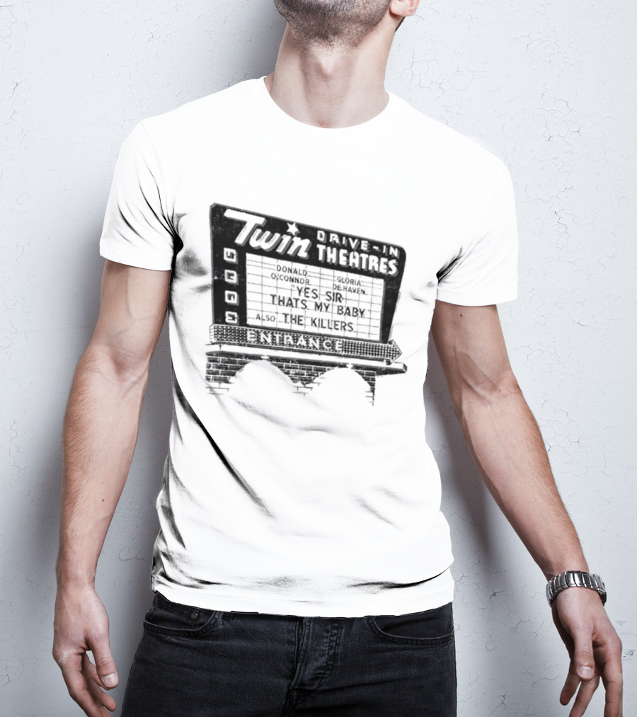 Twin Drive In Theatres Norwood Ohio Vintage Marquee Sign T-Shirt