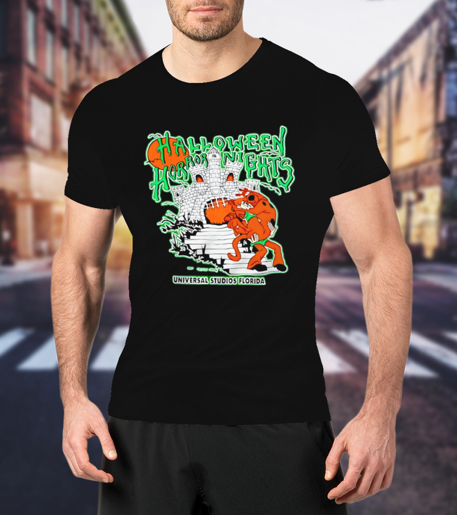 Halloween Horror Nights Universal Studios Florida Scoob Night Razors In The Night Beyond Human T-Shirt