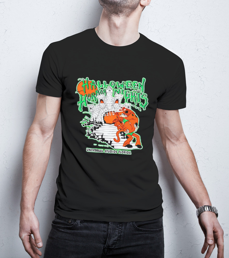Halloween Horror Nights Universal Studios Florida Scoob Night Razors In The Night Beyond Human T-Shirt
