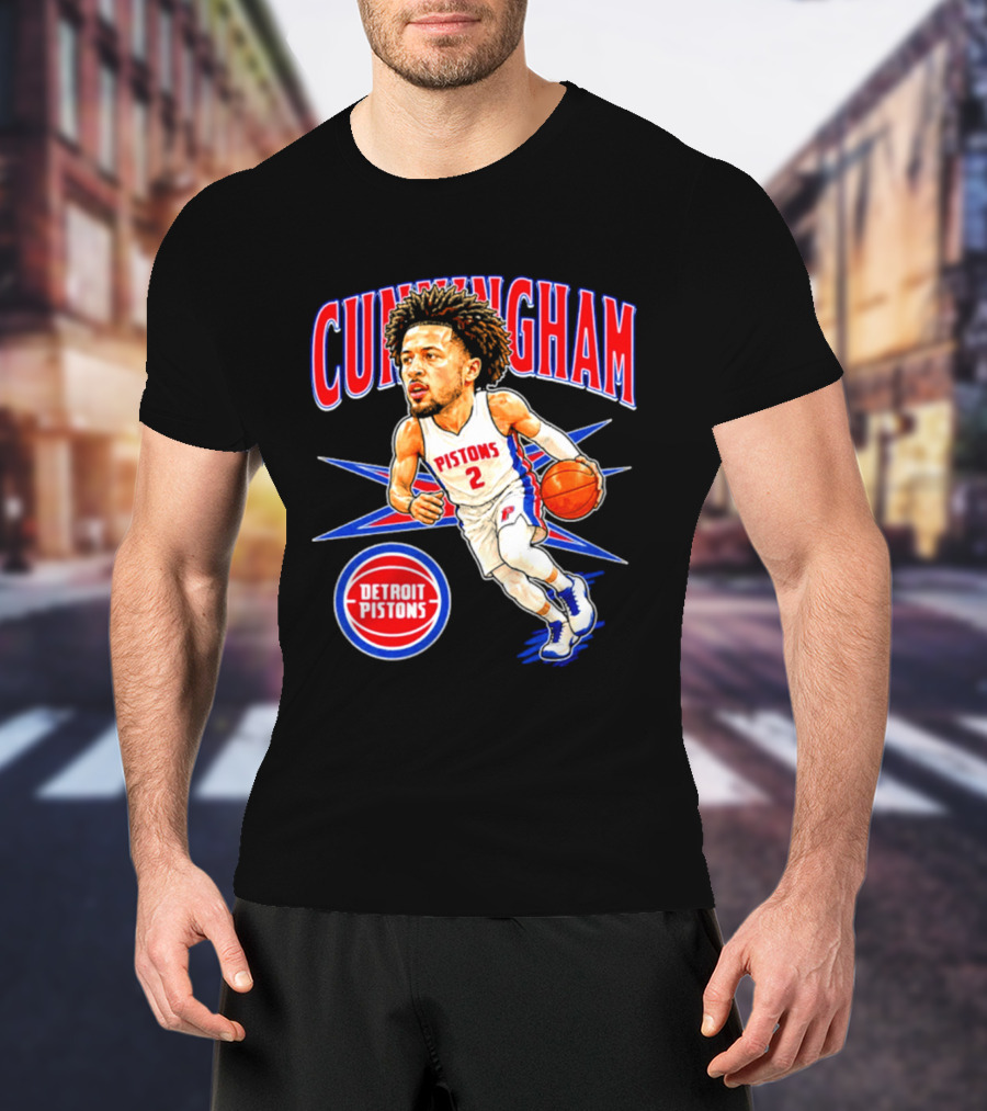 Cade Cunningham Detroit Pistons Basketball Star Number 2 T-Shirt