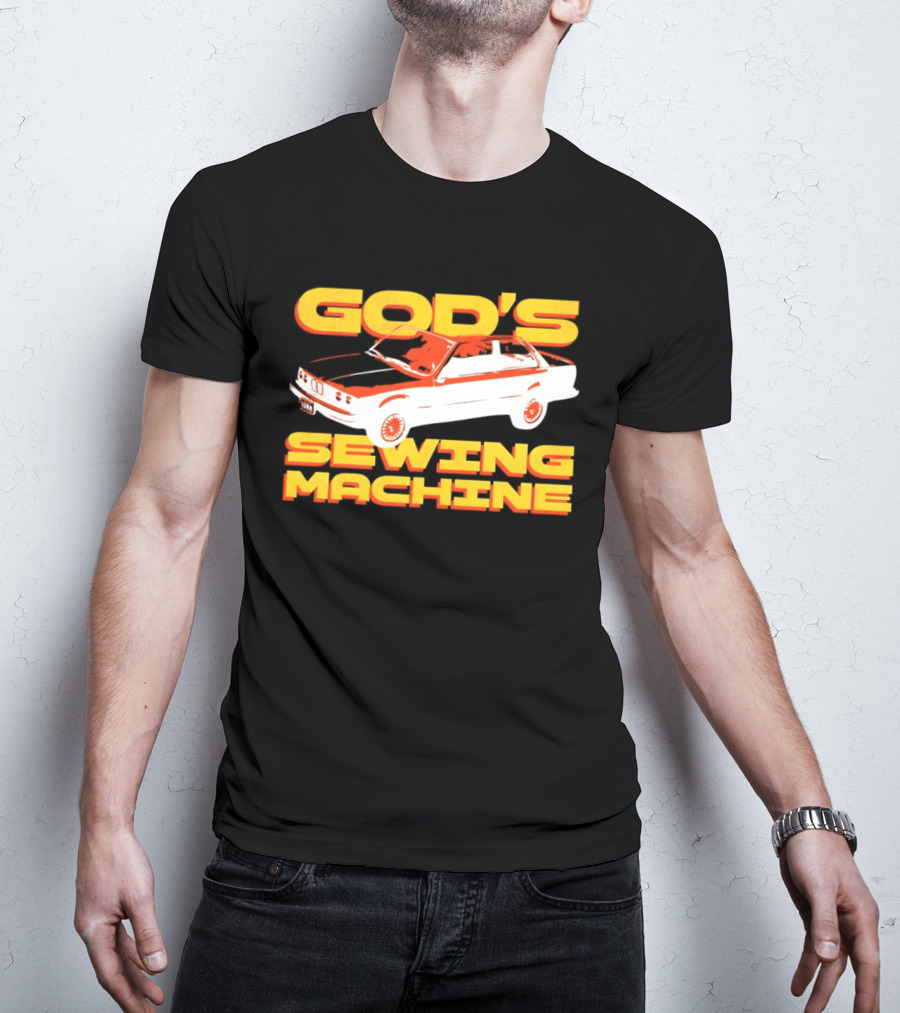 God's Sewing Machine BMW E3 Iconic Car T-Shirt