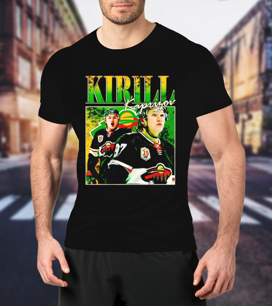 Kirill Kaprizov Minnesota Wild NHL Hockey Player With 20th Anniversary T-Shirt