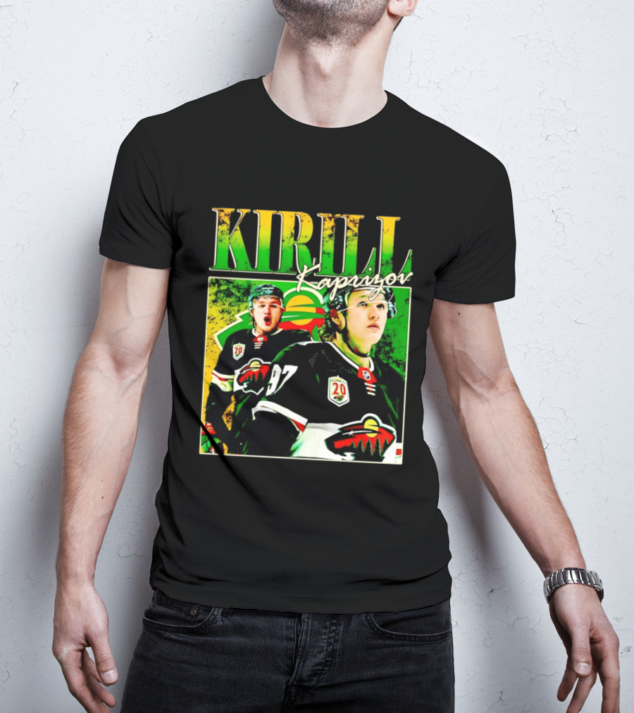 Kirill Kaprizov Minnesota Wild NHL Hockey Player With 20th Anniversary T-Shirt