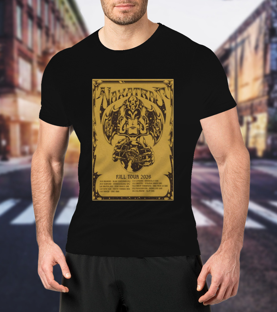 Naxatras Fall Tour 2026 European Concert Dates And Locations T-Shirt