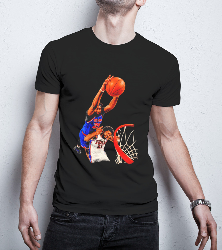 New York Knicks Mitchell Robinson Dunking On Philadelphia 2026 T-Shirt