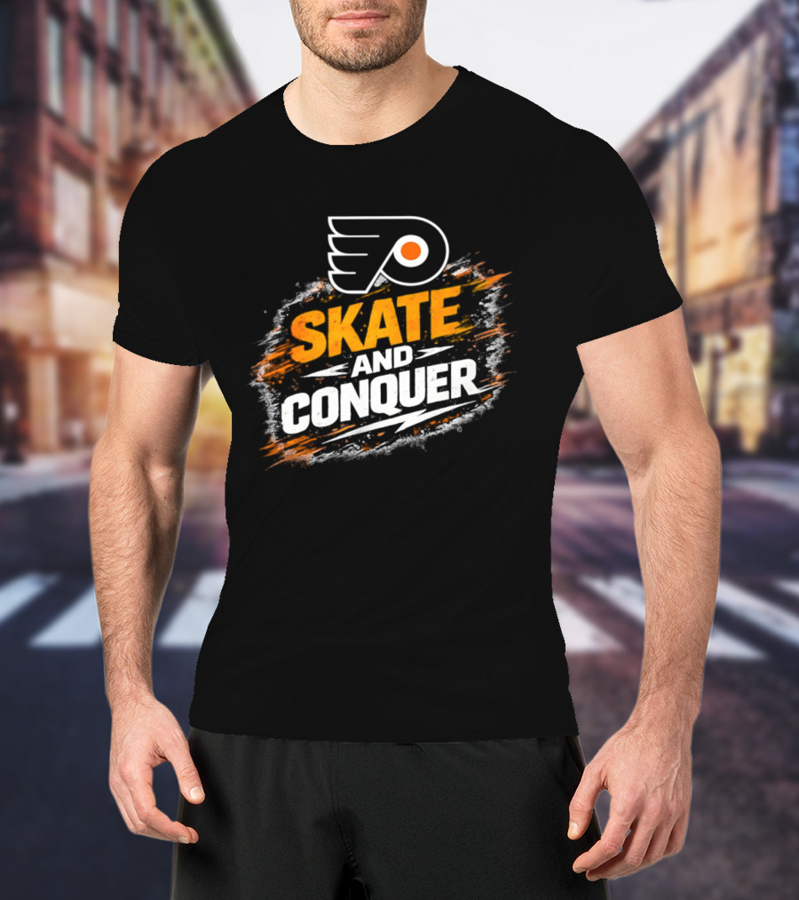Philadelphia Flyers Skate And Conquer NHL T-Shirt