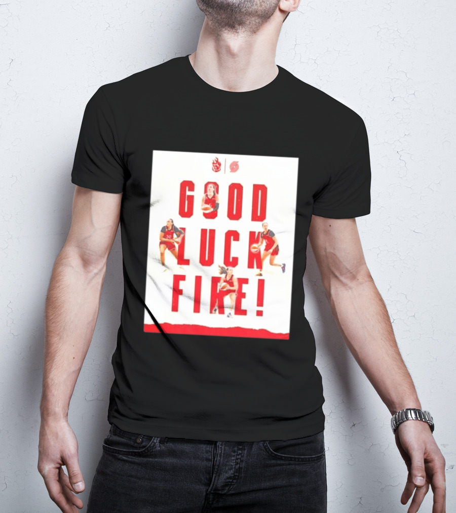 Portland Trail Blazers Good Luck Fire Basketball T-Shirt