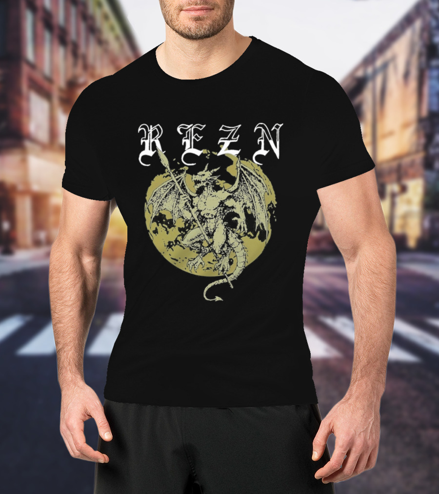 Rezn Yellow Dragon Circle T-Shirt