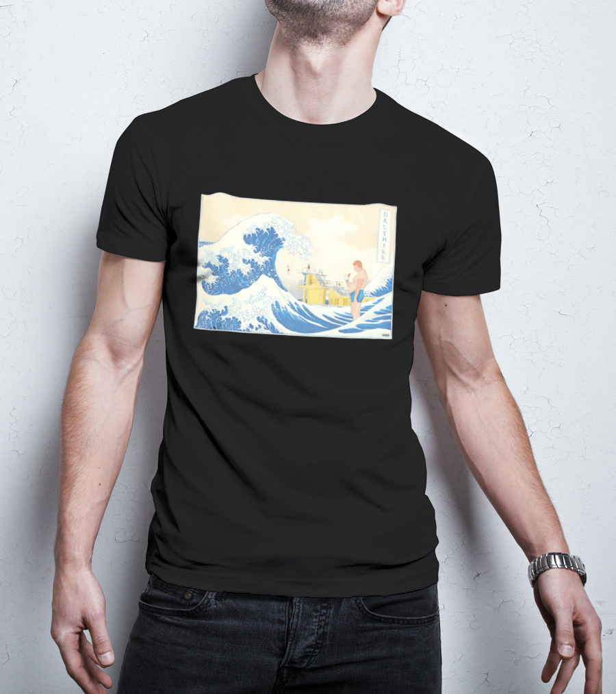 The Great Wave Salthill Swimmer And Diving Board Scene T-Shirt