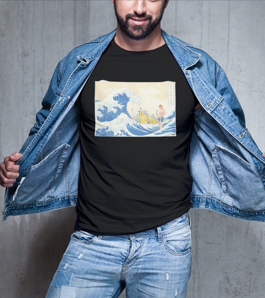 The Great Wave Salthill Swimmer And Diving Board Scene T-Shirt