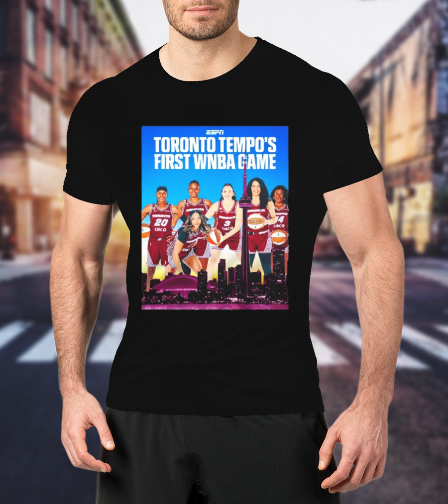 Toronto Tempos First WNBA Game ESPN Basketball Team Event T-Shirt