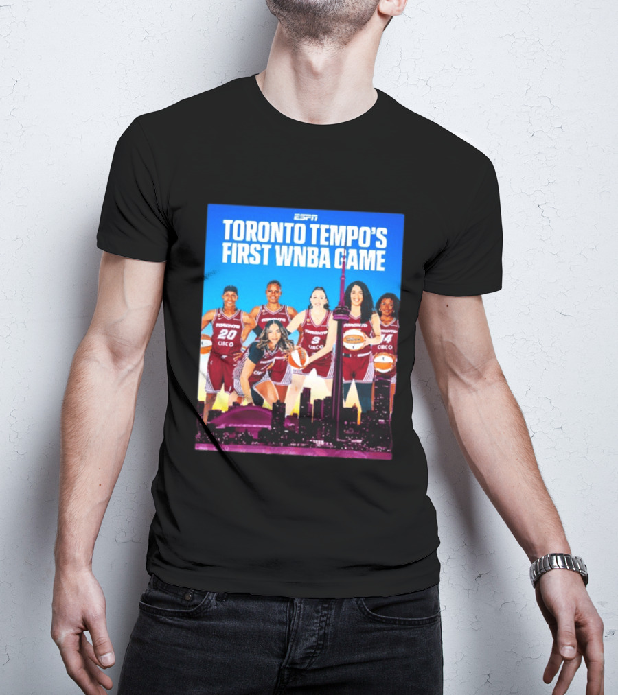 Toronto Tempos First WNBA Game ESPN Basketball Team Event T-Shirt