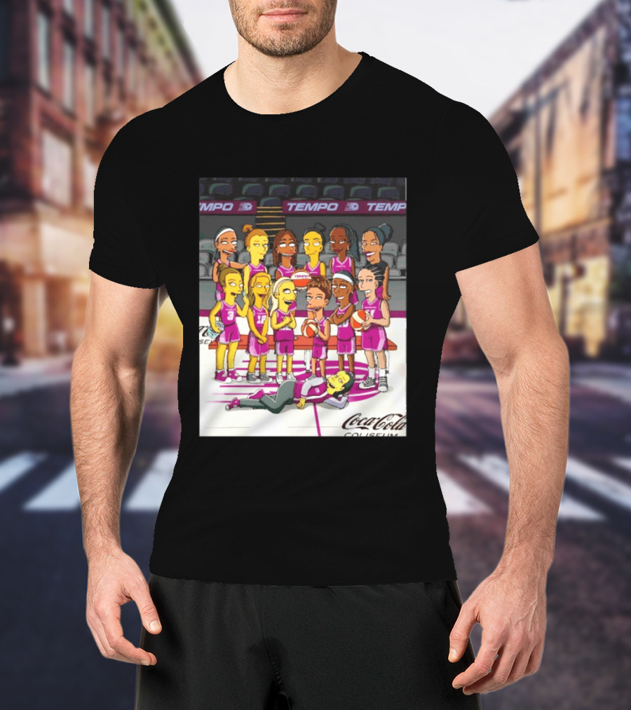 Toronto Tempo WNBA Coca Cola Coliseum The Simpsons Basketball Team T-Shirt
